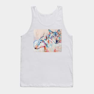 Conceptual abstract painting of a couple wolves. Tank Top